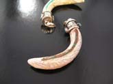 Banana shaped animal bone charm with high quality 925 sterling silver  clasp 