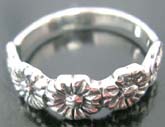 Daisy patterned trendy ring from high quality 925 sterling silver  ring 