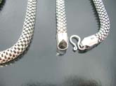 Handcrafted high quality 925 sterling silver  chain necklace and bracelet set