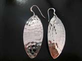 Leaf shaped, high quality 925 sterling silver  threader earrings