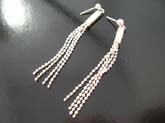 high quality 925 sterling silver  fashion earrings with draped chains dangling