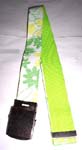 Summer accessory wholesale, green fashion belt with flower decor 