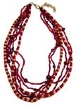 Wholesale jewelry catalog, fashion necklace in multi beaded string design