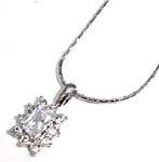 Wholesale jewelry trend, fashion chain necklace with multi cz embedded pendant