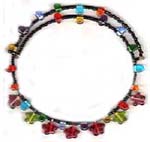 Wholesale girls' jewelry, beaded bangle necklace with assorted beads 