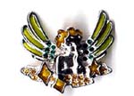 Wholesale jewelry fashion pin, enamel fairy lady fashion pin with 
