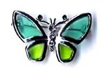 Wholesale insect jewelry, transparent butterfly fashion pin with cz