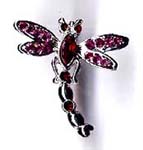 Wholesale jewelry accessory, dragonfly fashion pin with cz
