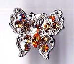 Boutique jewelry store, butterfly fashion pin with cz