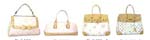 Girls handbag fashion trend, white fashion handbags with mini pattern 