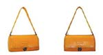 Wholesale accessory, hard leather yellow fashion handbag with clip-in 