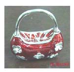Wholesale jewelry box, red handbag shape jewelry box with silvery 
