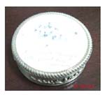 Wholeale silver jewelry box, rounded silvery jewelry box with flower 