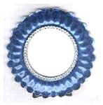 Wholesale online catalog, blue rounded wooden mirror in fire ring 
