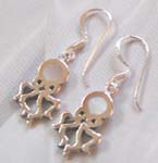 Online wholesale jewelry, wholesale sterling silver earring with swirl pattern and white seashell