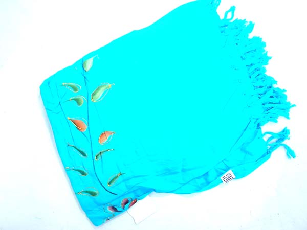 Garment express boutique, Light blue spring sarong with floral pattern