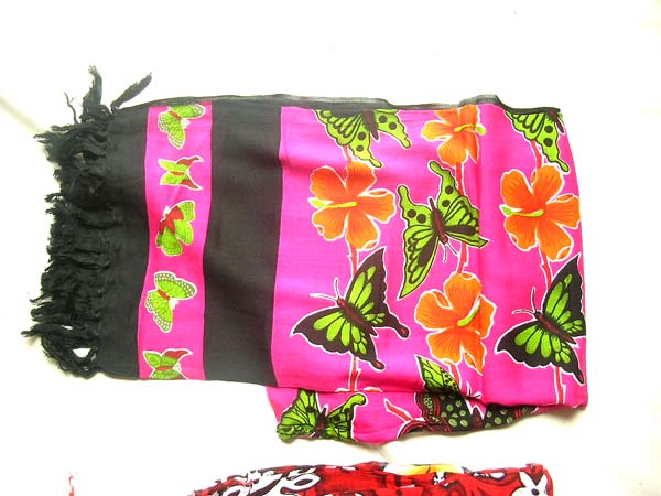 Beachwear online store, Butterfly and flower print designed holiday sarong