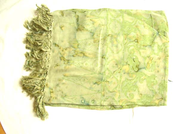 Canadian factory supplier, Beautiful resort sarong with decorative design in light green
