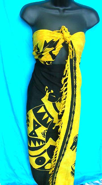 Hot fashion wear, tribal art clothing, casual summer apparel, balinese sarong, swim suit accessory, holiday trends, exotic styles