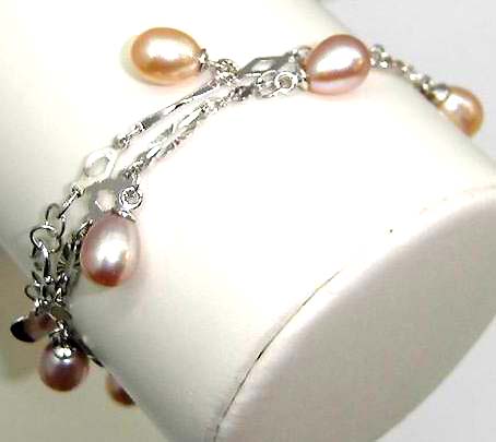 Wholesale bracelet, fashion bracelet with orange beads inlaid