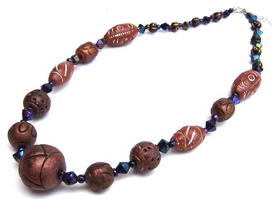 Wholesale african jewelry, fashion necklace with multi assorted beads inlaid 