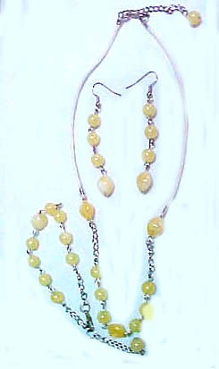 Wholesale birthday jewelry, beaded necklace bracelet and earring set