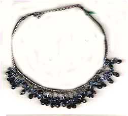 Best wholesale jewelry, round snake chain necklace with multi beaded dangles