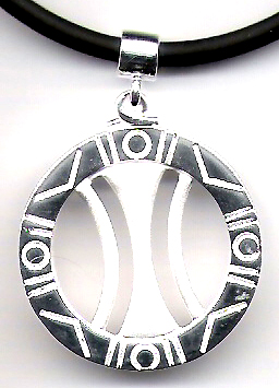 Wholesale religious jewelry, fashion pendant with double curve central decor and marks around wheel