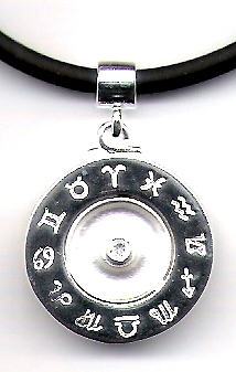 Handcrafted jewelry wholesale, Black wheel pendant with cz and marks decor around