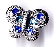 Butterfly jewelry importer, butterfly fashion pin with blue cz