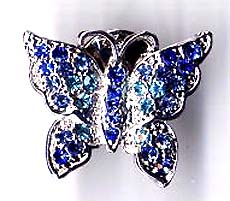 Wholesale jewelry Bali import, cz embedded butterfly fashion pin