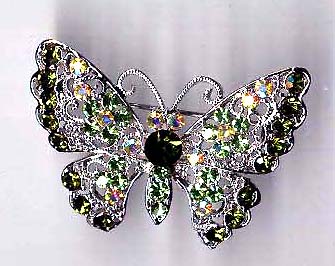 Fashion butterfly jewelry, cz embedded butterfly fashion pin 