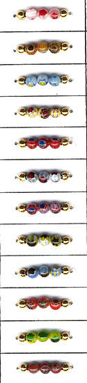 Jewelry wholesale distributor, pattern decor rounded glass beads