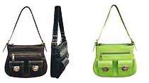 Wholesale lady's accessory, hard touch fashion handbags with two pockets and zipper decor