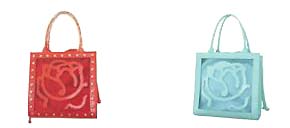Mother's day gift wholesale, square shape fashion handbags with rose flower decor