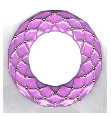Wholesale wall decor, web shape decor rounded purple wooden mirror