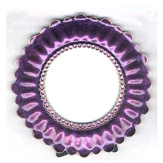 Handcrafted decor home supply, purple fire ring design wooden mirror