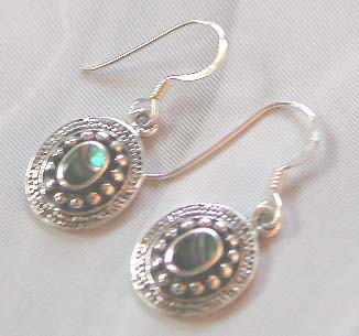 Antique jewelry wholesaler, wholesale a sterling silver earring with seashell and dot pattern decor    