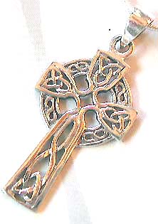 Wholesale sterling silver religious jewelry, twist knot design cross pendant in sterling silver