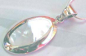 Wholesale sterling silver moonstone jewelry, an oval shape moonstone pendant in sterling silver