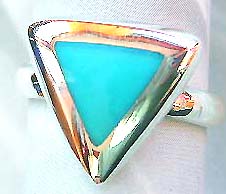 Fine jewelry wholesaler, wholesale a triangle turquoise in sterling silver    