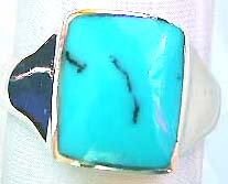 Fashion jewelry online purchase, wholesale a square turquoise sterling silver ring    