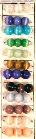Wholesale gem stone bead, rounded cat eye stone bead in assorted color