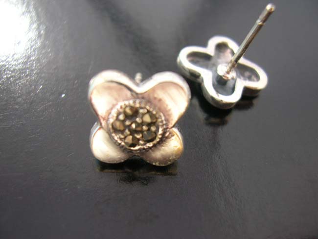 Beauty stones, trendy stud earring, 925. sterling silver earrings, exotic jewelry, womens glamour accessory    