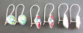 Made in Thailand enamel painting hand designed 925 sterling silver leverback earring or fish hook earring in varity of styles