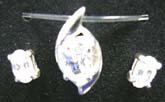 Nugget face sterling silver fish hook flower frame earring