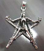Fish bone pattern sterling silver pendant