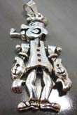 Sterling silver pendant in gentleman  with head, arms and legs movable