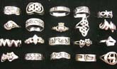 Stylish 925. sterling silver ring bands in an assortment of designs