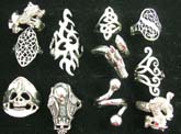 Artisan designed gemstone fashion rings in 925. sterling silver 